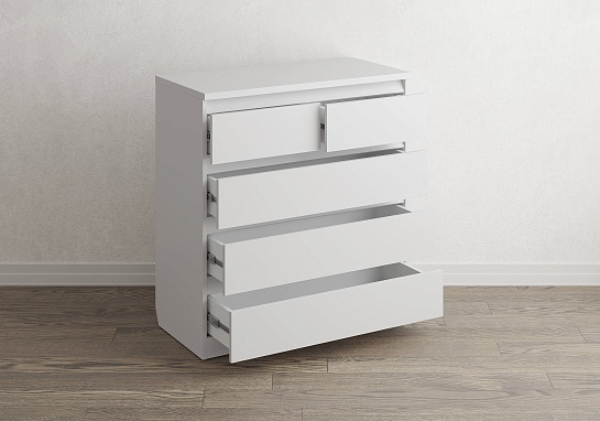 Комод Aksel 5 ящиков (белый)